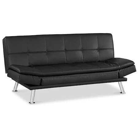 Niles Convertible Sofa Bed w/ Chrome Steel Legs